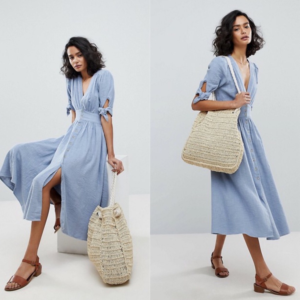 SOLD 🌿 Free People Blue ‘Love of My Life’ Dress - Picture 2 of 16